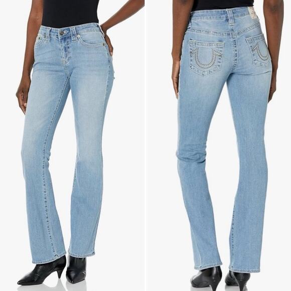 NWT TRUE RELIGION Becca mid rise bootcut jeans light refresh wash, size 29. - Picture 1 of 6